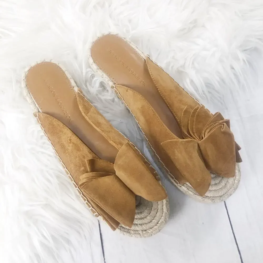 Singerson Morrison Women's Verane Brown Suede Bow‎ Platform Sandal 37